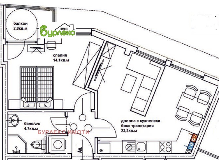 Продава  2-стаен, град Варна, Аспарухово • 77 000 EUR • ID 55163245 — holmes.bg - [1] 