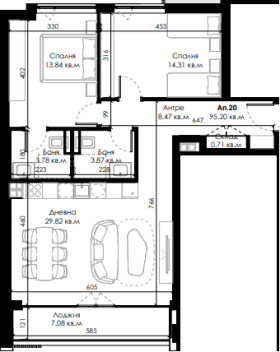 2 chambres Ovtcha koupel 2, Sofia 2