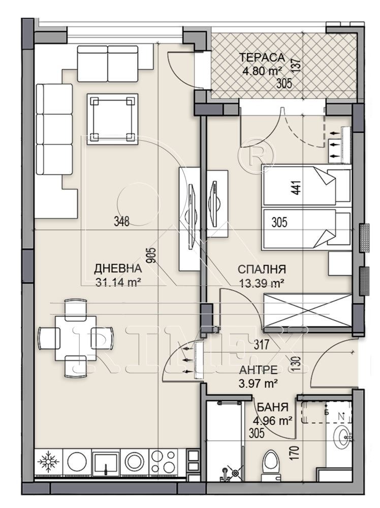 Продава 2-СТАЕН, гр. Пловдив, Гагарин, снимка 2 - Апартаменти - 55637146