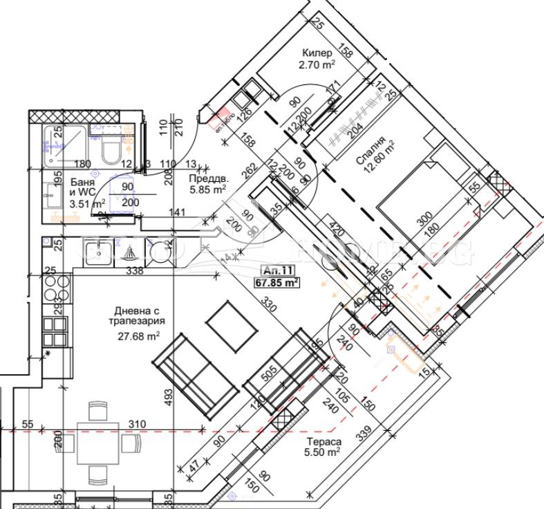 Til salgs  1 soverom Plovdiv , Trakija , 69 kvm | 83432764 - bilde [3]