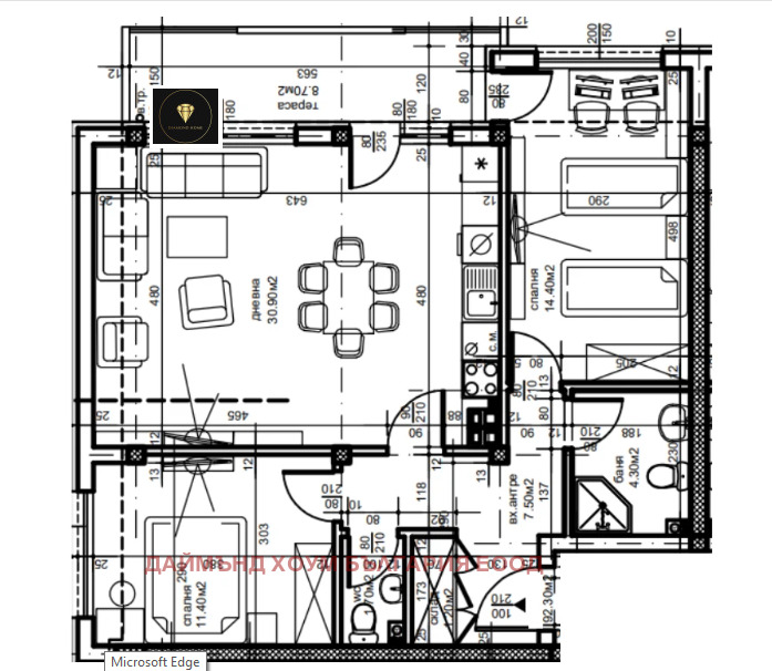 Продава 3-СТАЕН, гр. Пловдив, Южен, снимка 2 - Aпартаменти - 47402849