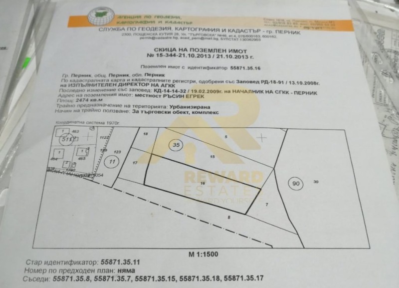 Продава ПАРЦЕЛ, гр. Перник, Църква, снимка 1 - Парцели - 48667363