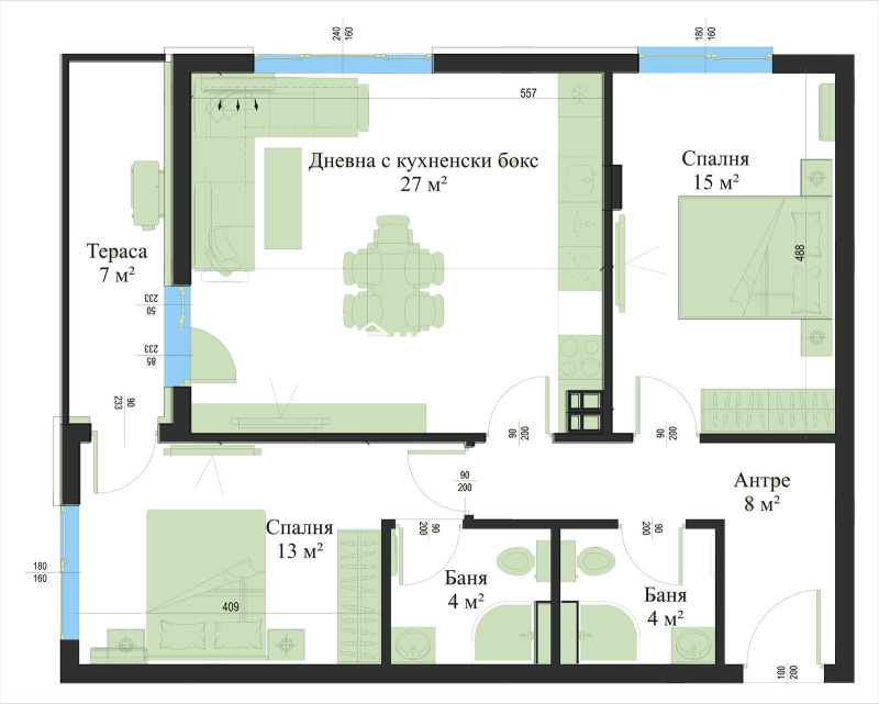 À venda  2 quartos Plovdiv , Hristo Smirnenski , 111 m² | 89830125 - imagem [6]