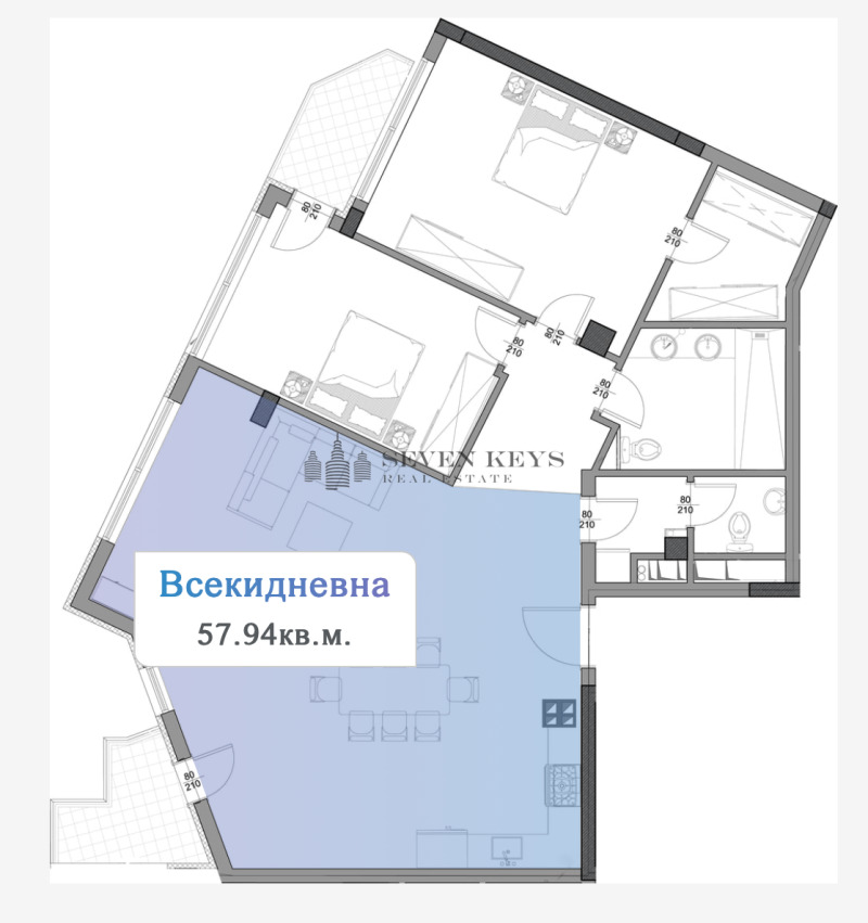 Продава 3-СТАЕН, гр. Варна, Център, снимка 2 - Aпартаменти - 47143268