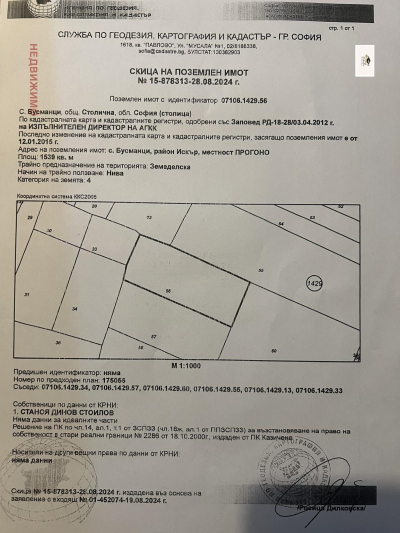 Продава ПАРЦЕЛ, гр. София, област София-град, снимка 2 - Парцели - 48463532