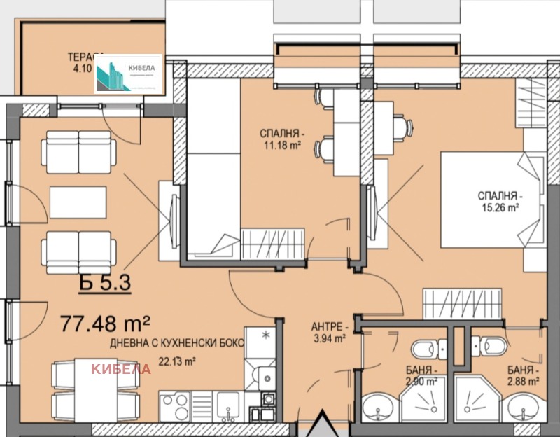 Te koop  2 slaapkamers Sofia , Malinova dolina , 91 m² | 35612055