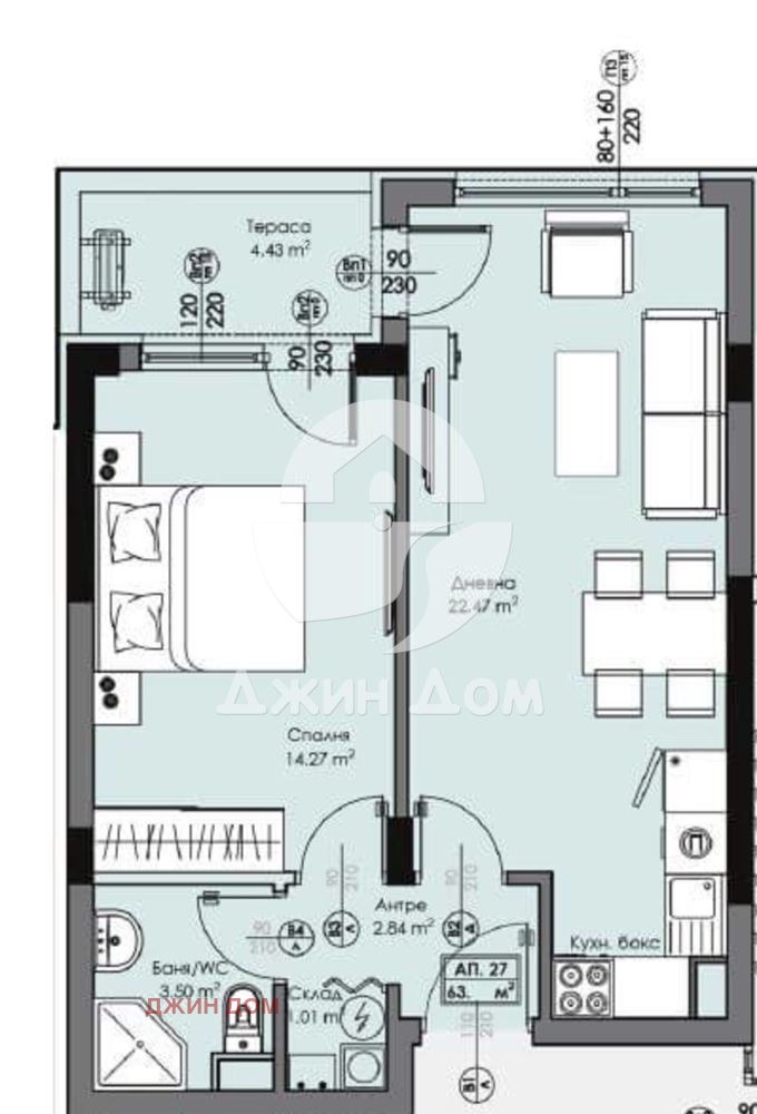 Продава 2-СТАЕН, гр. Бургас, област Бургас, снимка 2 - Апартаменти - 52692606