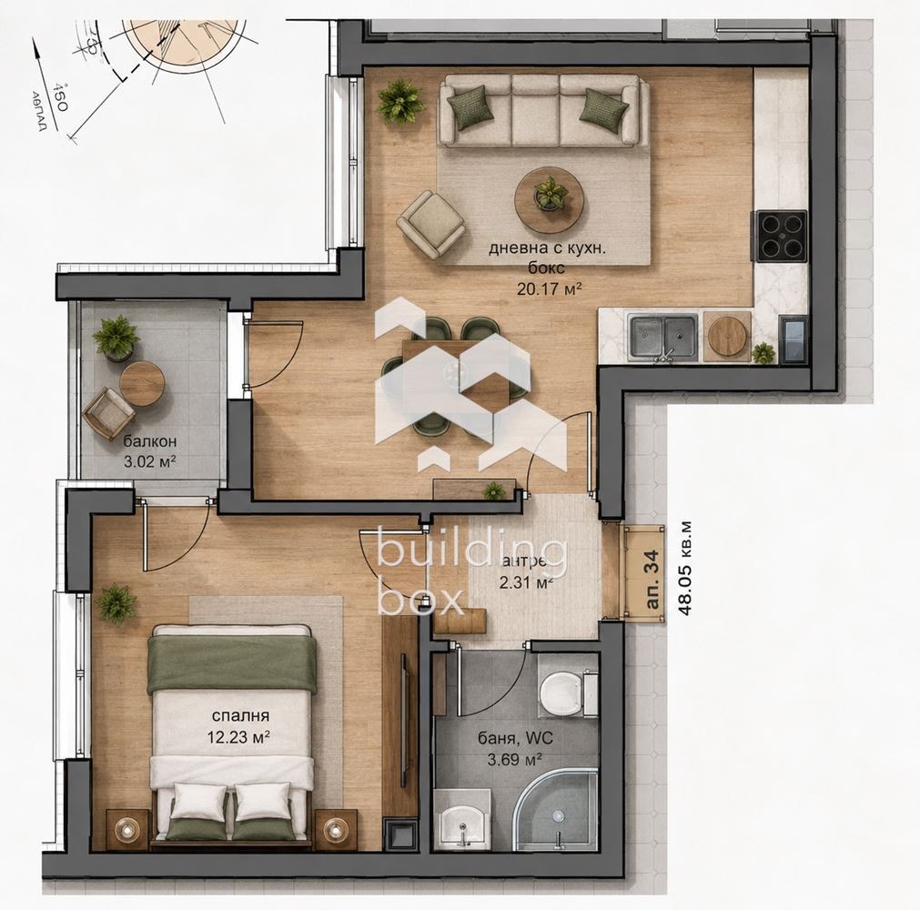 Продава 2-СТАЕН, гр. Варна, Изгрев, снимка 4 - Апартаменти - 54450947