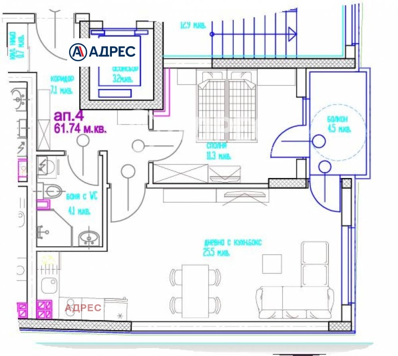 Продава 2-СТАЕН, гр. Варна, Център, снимка 2 - Апартаменти - 52606932