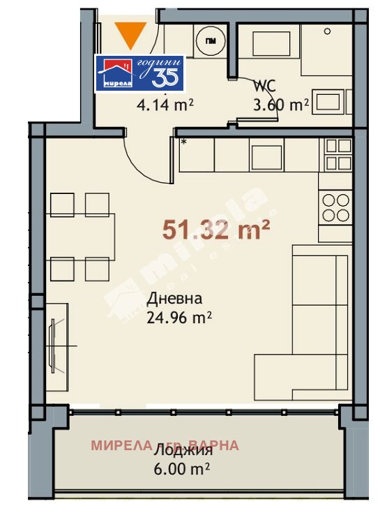 Продава 1-СТАЕН, гр. Варна, м-т Ален мак, снимка 2 - Апартаменти - 53520737