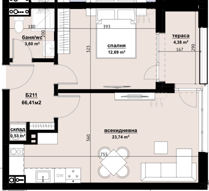 Продава  2-стаен, град Бургас, Хоризонт • 94 000 EUR • ID 79880706 — holmes.bg - [1] 