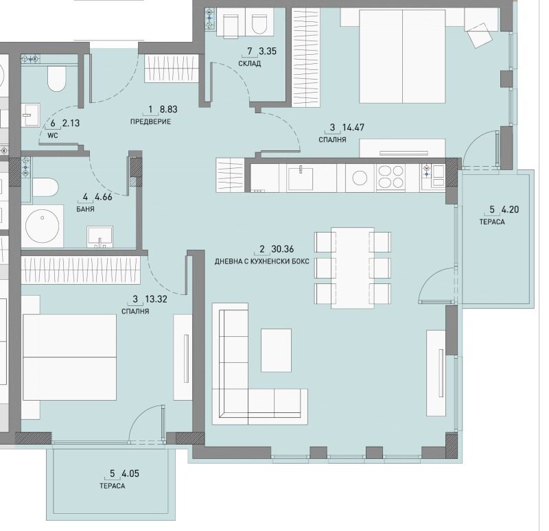 Продава 3-СТАЕН, гр. София, Малинова долина, снимка 16 - Апартаменти - 52735358