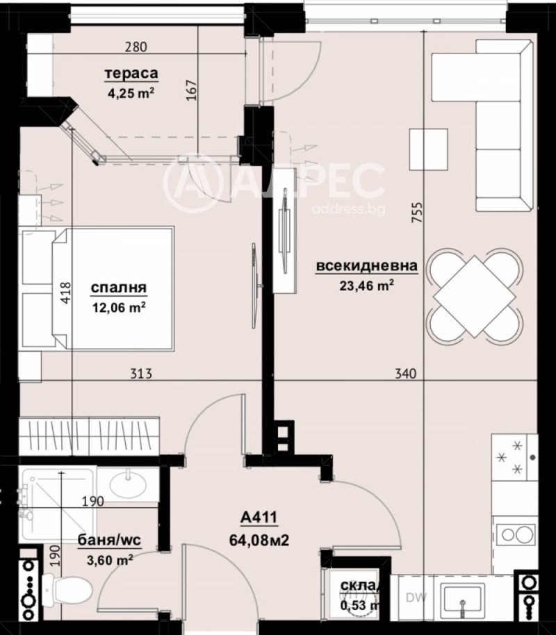 Продава 2-СТАЕН, гр. Бургас, област Бургас, снимка 3 - Апартаменти - 51734617