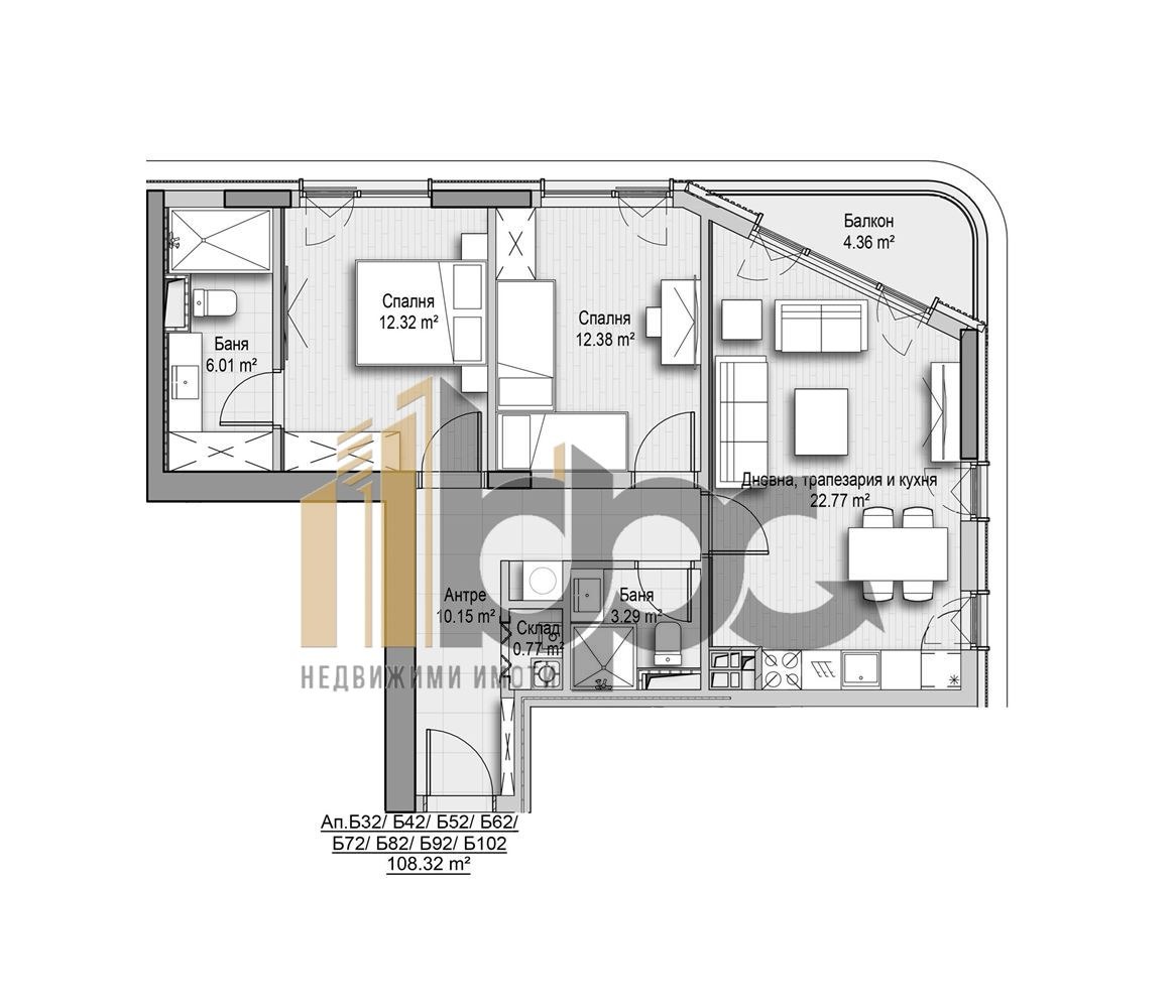 Продава 3-СТАЕН, гр. София, Кръстова вада, снимка 2 - Апартаменти - 53073328