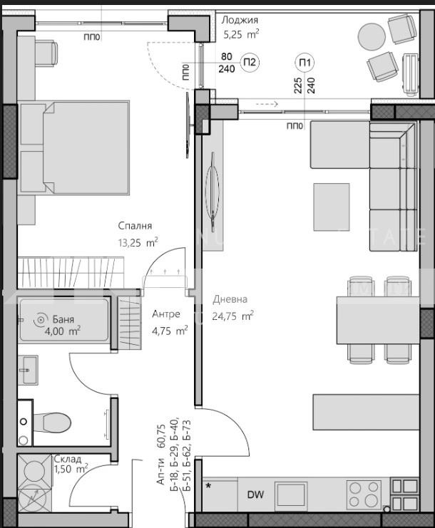 For Sale  1 bedroom Plovdiv , Hristo Smirnenski , 72 sq.m | 86055319 - image [2]