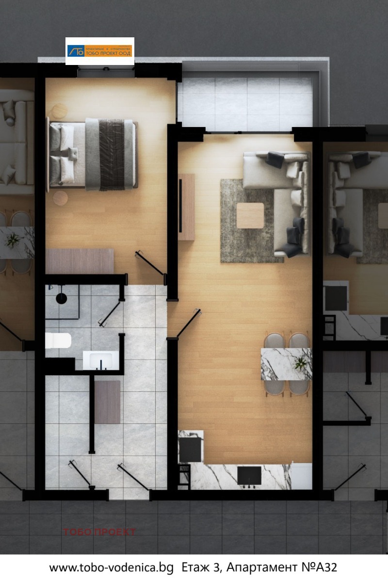 In vendita  1 camera da letto Sofia , Drugba 2 , 78 mq | 56261858 - Immagine [2]