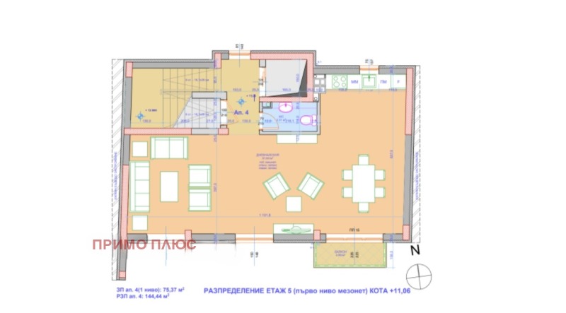 Продава МЕЗОНЕТ, гр. София, Триъгълника, снимка 3 - Aпартаменти - 46932614