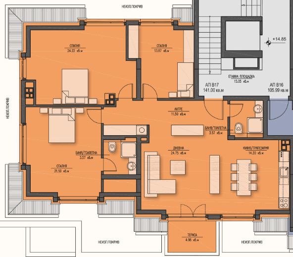 Satılık  3 yatak odası Sofia , Zona B-5 , 180 metrekare | 99653990 - görüntü [4]