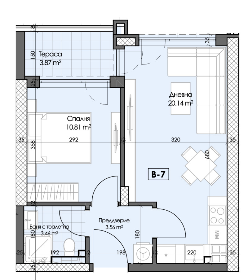 Продава 2-СТАЕН, гр. Пловдив, Гагарин, снимка 4 - Aпартаменти - 49313735