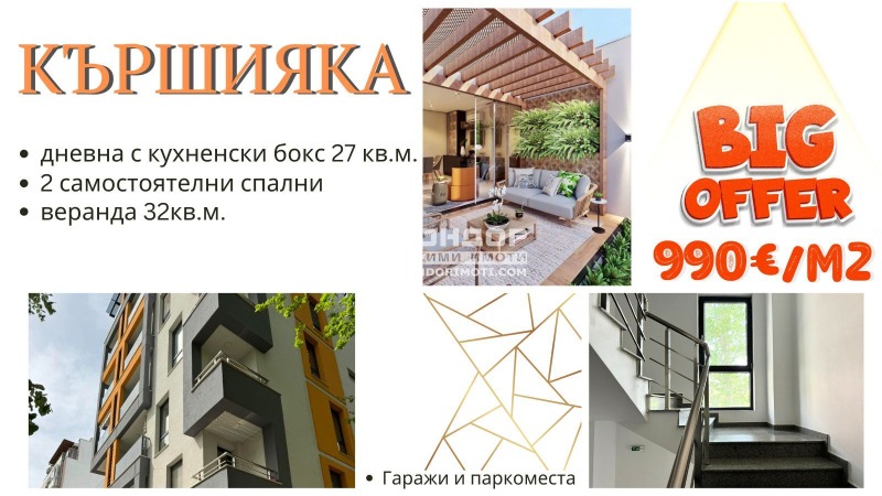 Продаја  2 спаваће собе Пловдив , Каршијака , 117 м2 | 58919109