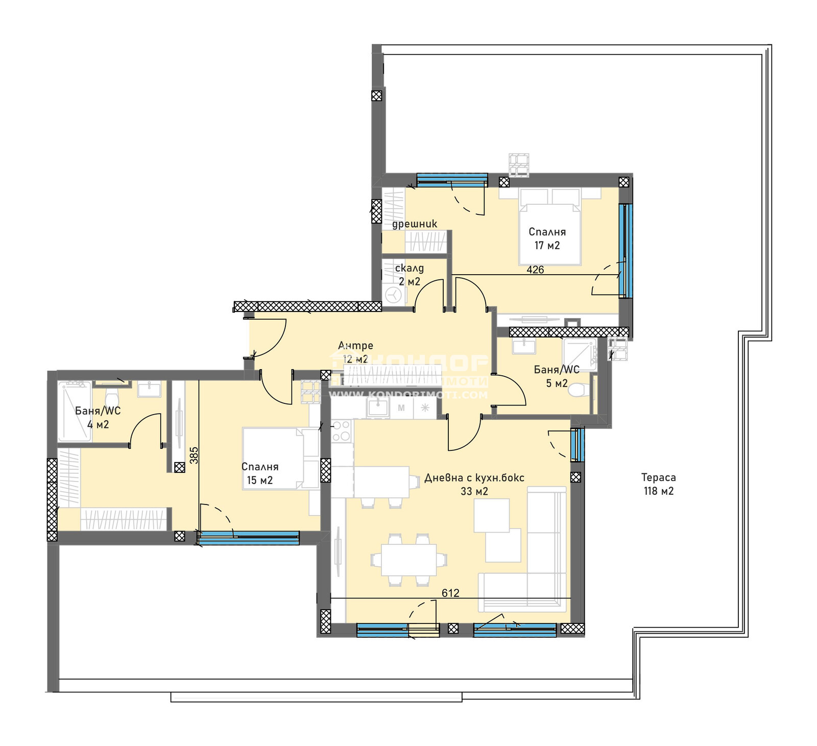 Продава 3-СТАЕН, гр. Пловдив, Тракия, снимка 2 - Апартаменти - 49953095