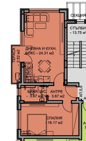 Myytävänä 1 makuuhuone