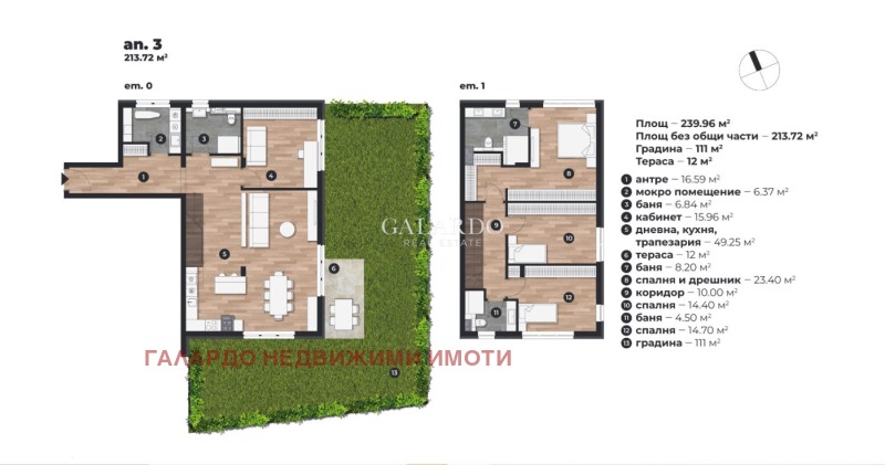 En venta  3+ dormitorios Sofia , Dragalevtsi , 279 metros cuadrados | 69136878 - imagen [7]