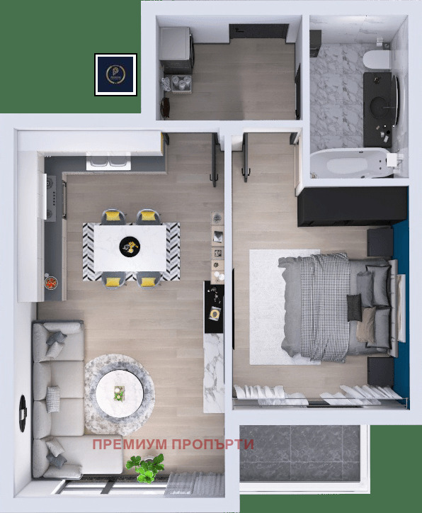 Zu verkaufen  1 Schlafzimmer Plowdiw , Ostromila , 68 qm | 21370171 - Bild [3]