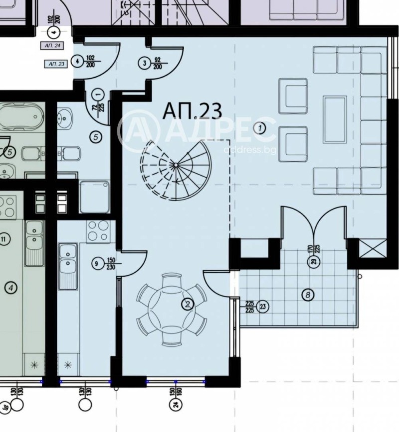 Till salu  2 sovrum Sofia , Manastirski livadi , 151 kvm | 58403397 - bild [6]
