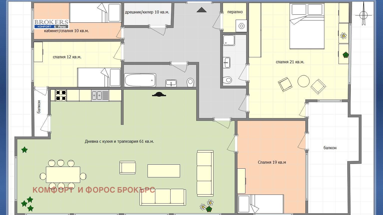 Продава 4-СТАЕН, гр. Варна, Бриз, снимка 2 - Апартаменти - 56162271