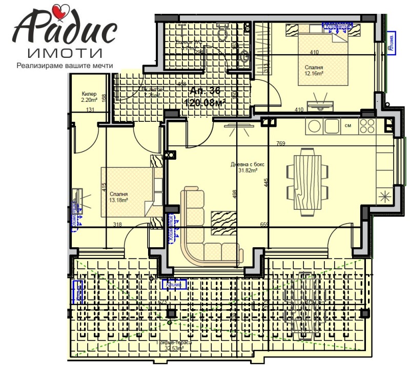Zu verkaufen  2 Schlafzimmer Stara Zagora , Scheleznik - zentar , 146 qm | 12795039 - Bild [6]