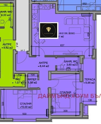 In vendita  2 camere da letto Plovdiv , Iugen , 112 mq | 16107908 - Immagine [2]