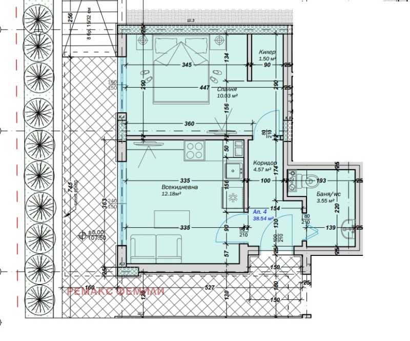 Myytävänä  1 makuuhuone Varna , Kajsieva gradina , 44 neliömetriä | 46004990 - kuva [4]