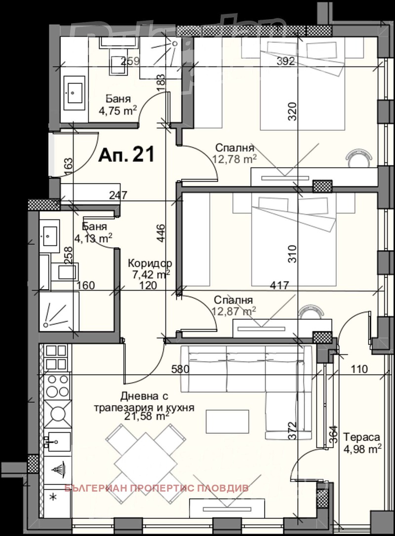 Продава 3-СТАЕН, гр. Пловдив, Кършияка, снимка 3 - Aпартаменти - 48689305