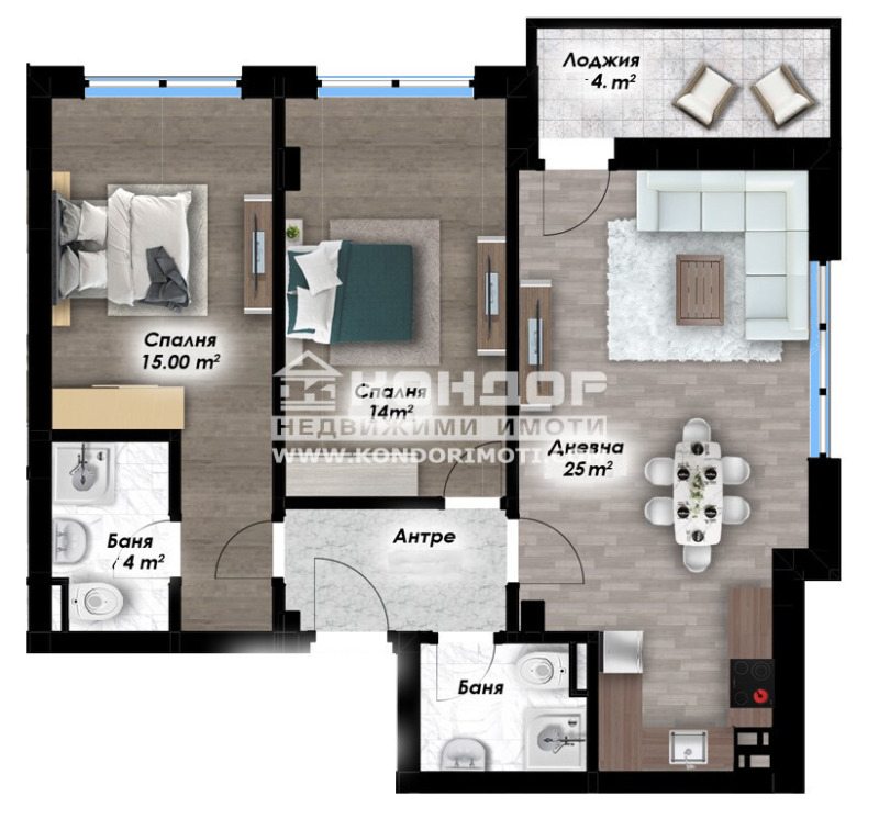 Продава 3-СТАЕН, гр. Пловдив, Остромила, снимка 4 - Апартаменти - 52546951