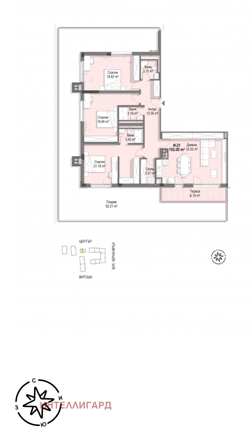 Продава 4-СТАЕН, гр. София, Кръстова вада, снимка 14 - Апартаменти - 54106203