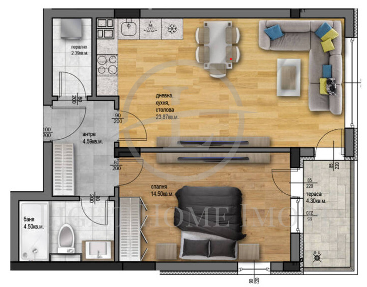 In vendita  1 camera da letto Plovdiv , Ostromila , 74 mq | 76581283 - Immagine [5]
