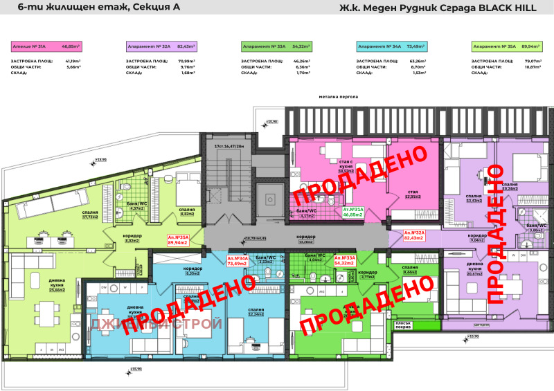 Til salg  2 soveværelser Burgas , Meden rudnik - zona V , 91 kvm | 20287392 - billede [13]