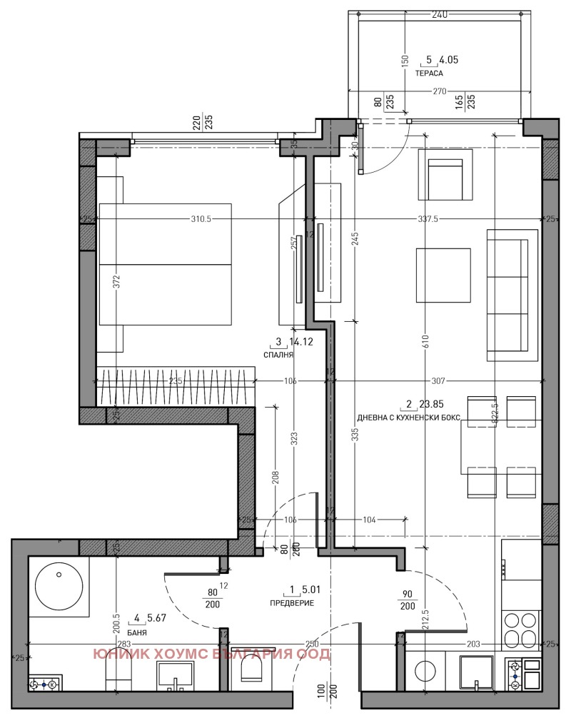 Продаја  1 спаваћа соба Софија , Малинова долина , 72 м2 | 35710418 - слика [9]