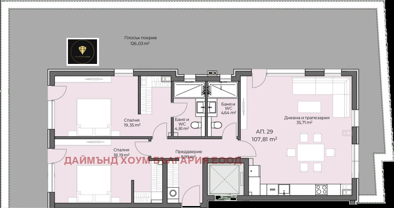 En venta  2 dormitorios Plovdiv , Jristo Smirnenski , 232 metros cuadrados | 56626316 - imagen [2]