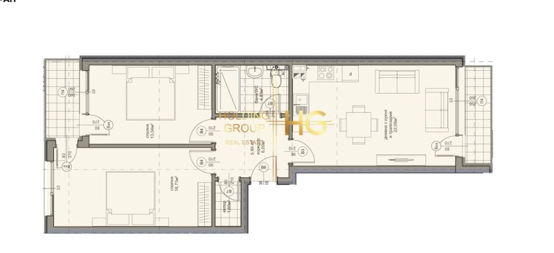 Till salu  2 sovrum Varna , Mladost 2 , 93 kvm | 37452386 - bild [2]
