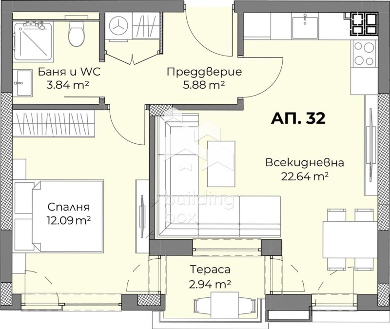 Продава 2-СТАЕН, гр. Пловдив, Христо Смирненски, снимка 2 - Aпартаменти - 48959973