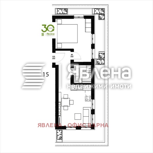 Till salu  1 sovrum Varna , Briz , 87 kvm | 96914135 - bild [5]