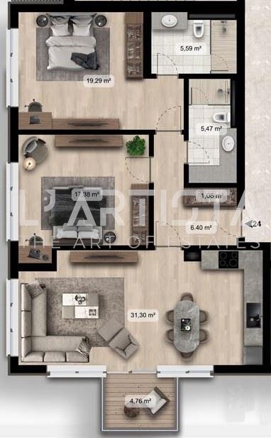 Продава 3-СТАЕН, гр. София, Дружба 2, снимка 2 - Апартаменти - 55112689