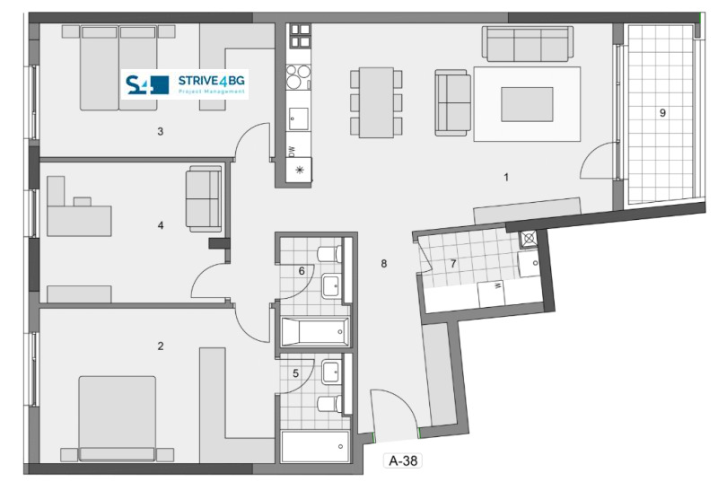 Продава  4-стаен град София , Манастирски ливади , 163 кв.м | 39716695 - изображение [7]
