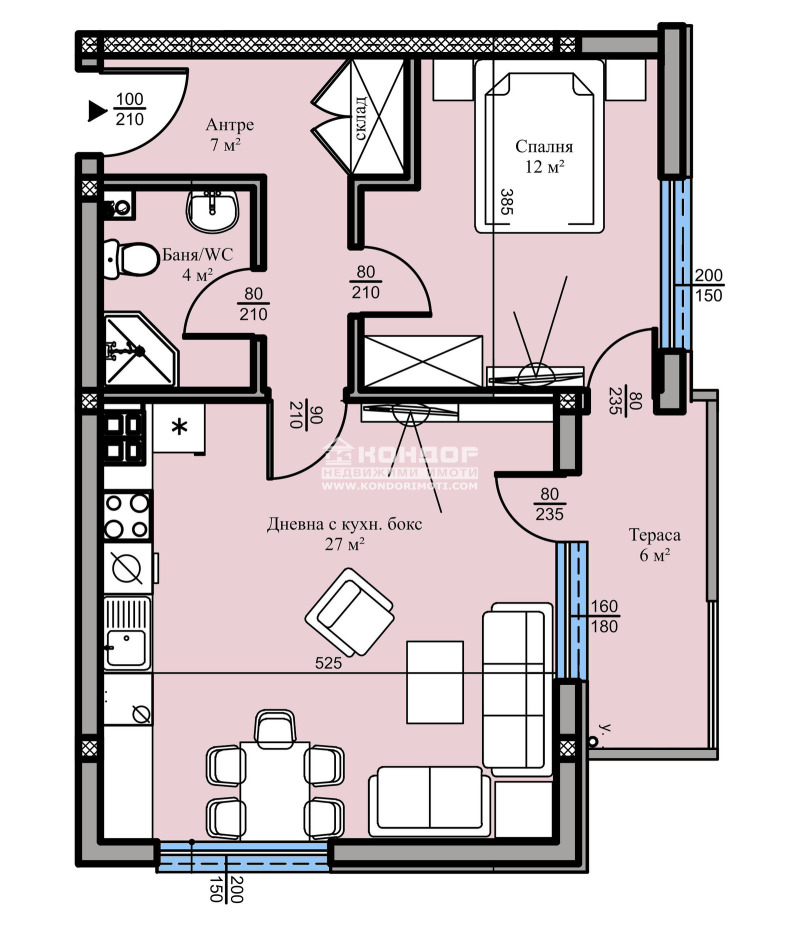 En venta  1 dormitorio Plovdiv , Jristo Smirnenski , 75 metros cuadrados | 83899405 - imagen [2]