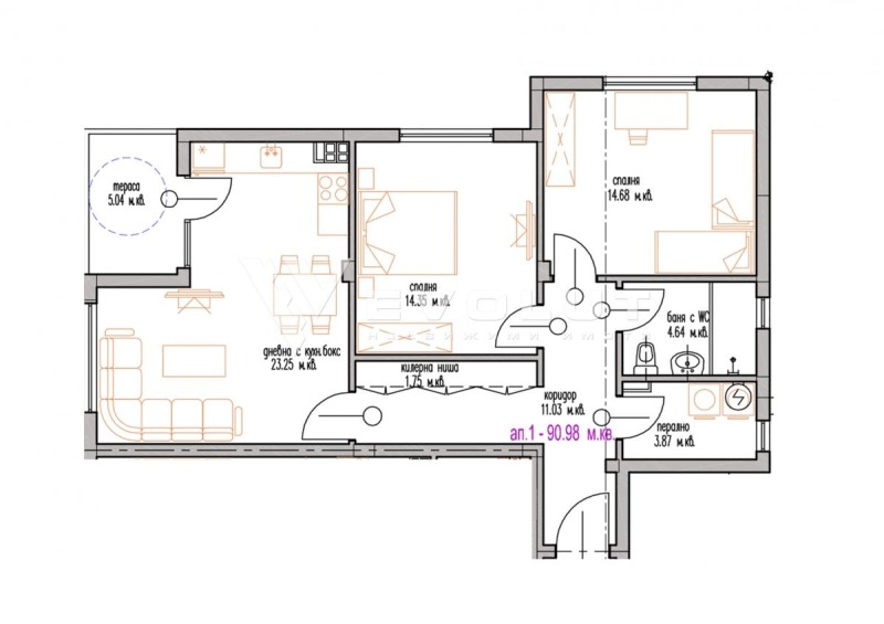 Продава 3-СТАЕН, гр. Варна, м-т Горна Трака, снимка 4 - Aпартаменти - 47491108