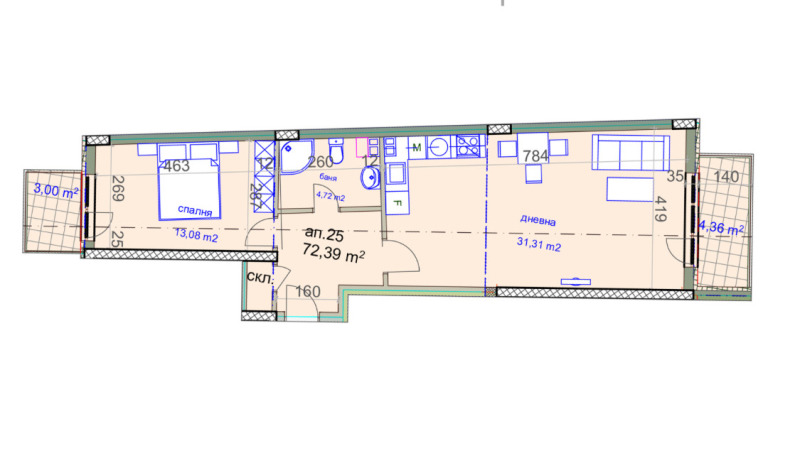 Продава 2-СТАЕН, гр. София, Манастирски ливади, снимка 4 - Aпартаменти - 45726931