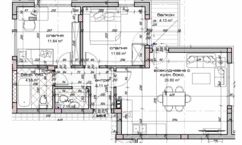 Продава 3-СТАЕН, гр. Варна, Виница, снимка 2 - Aпартаменти - 43504290