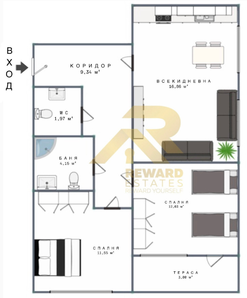En venta  2 dormitorios Sofia , Nadezhda 4 , 92 metros cuadrados | 93538092 - imagen [11]